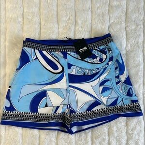 STYLEWE Blue Patterned Women Shorts